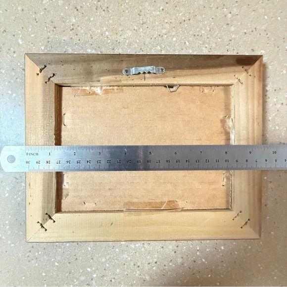 Vintage Warren Kimble Framed Print Pig Mama Chicken Chicks Folk Art Green - Picture 5 of 10